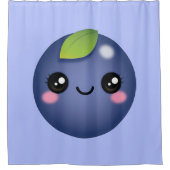 Kawaii Blueberry Shower Curtain Douchegordijn (Voorkant)