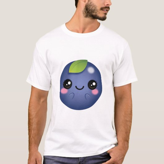 Kawaii Blueberry T-shirt (Voorkant)