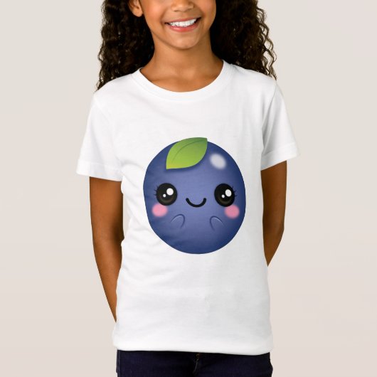 Kawaii Blueberry T-shirt (Voorkant)