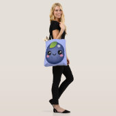 Kawaii Blueberry Tote Bag (Op model)