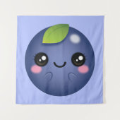 Kawaii Blueberry Wandkleed (Voorkant)