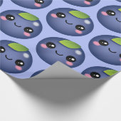 Kawaii Blueberry Wrapping Paper Cadeaupapier (Hoek)