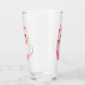 Kawaii Blushing Pink Chibi Cat Glas (Rechts)