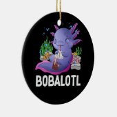Kawaii Boba Axolotl Bobalotl Bubble Tea Japans G Keramisch Ornament (Rechts)