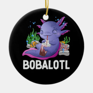 Kawaii Boba Axolotl Bobalotl Bubble Tea Japans G Keramisch Ornament