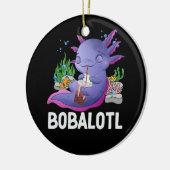 Kawaii Boba Axolotl Bobalotl Bubble Tea Japans G Keramisch Ornament (Links)