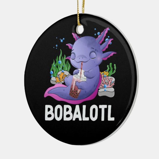 Kawaii Boba Axolotl Bobalotl Bubble Tea Japans G Keramisch Ornament (Links)