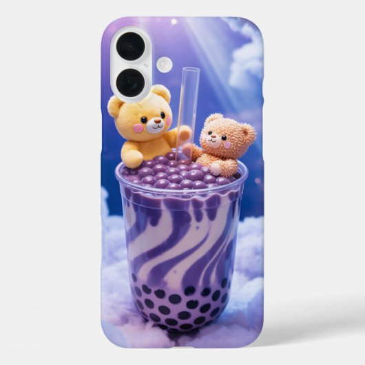 Kawaii Boba Bears in the Clouds Phone Case (Achterkant)