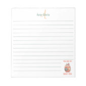 Kawaii boba bubble thee gepersonaliseerde best-tea notitieblok (Voorkant)