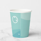 Kawaii Boba haai onder het Zeeen Baby shower Papieren Bekers (Rechts)