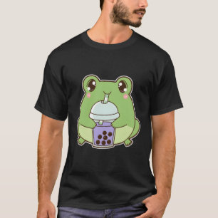 Kawaii Boba Kikker Froggy Taro Bubble Parel Melk T T-shirt