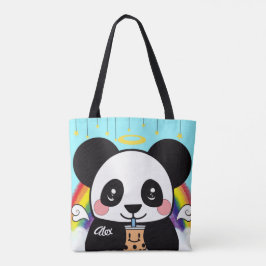 Kawaii Boba Panda Beer Canvas tas