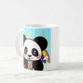 Kawaii Boba Panda Beer Coffee Mok (Voorkant links)