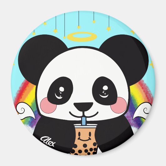 Kawaii Boba Panda Beer Magnet (Voorkant)