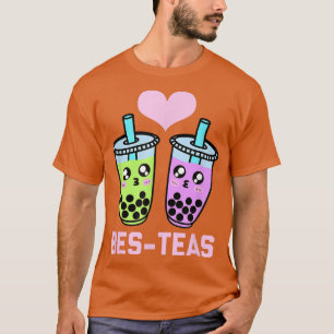 Kawaii Boba Tea Besties overeenkomende met paarden T-shirt