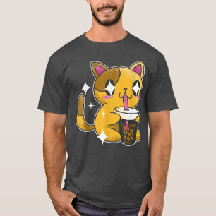 Kawaii Boba Tea Cat Japan Sweet T-Shirt