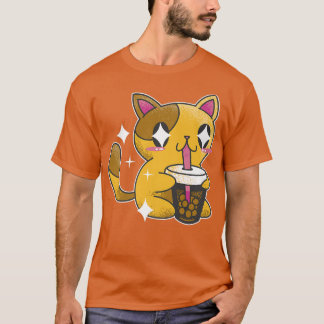 Kawaii Boba Tea Cat Japan Sweet T-shirt
