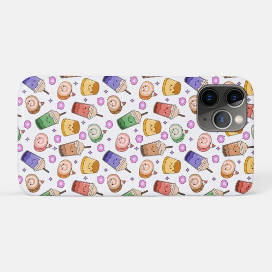 Kawaii Boba Theepatroon Case-Mate iPhone Case (Achterkant (horizontaal))