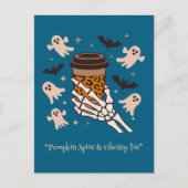 Kawaii boek, leuke spookachtige Halloween Briefkaart (Voorkant)