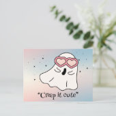 Kawaii boek, leuke spookachtige Halloween Briefkaart (Staand voorkant)