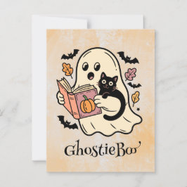 Kawaii boek, leuke spookachtige Halloween Briefkaart