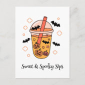 Kawaii boek, leuke spookachtige Halloween Briefkaart (Voorkant)