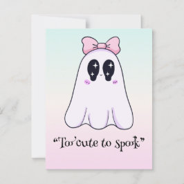 Kawaii boek, leuke spookachtige Halloween Briefkaart