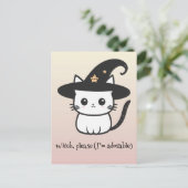 Kawaii boek, leuke spookachtige Halloween Briefkaart (Staand voorkant)