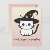 Kawaii boek, leuke spookachtige Halloween Briefkaart (Voorkant / Achterkant)