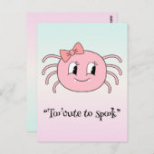 Kawaii boek, leuke spookachtige Halloween Briefkaart (Voorkant / Achterkant)