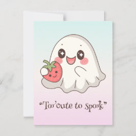 Kawaii boek, leuke spookachtige Halloween Briefkaart
