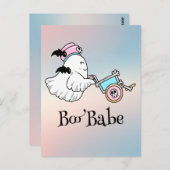 Kawaii boek, leuke spookachtige Halloween Briefkaart (Voorkant / Achterkant)