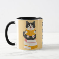 Kawaii Boekenclub Terug naar School Cartoon Kat Le