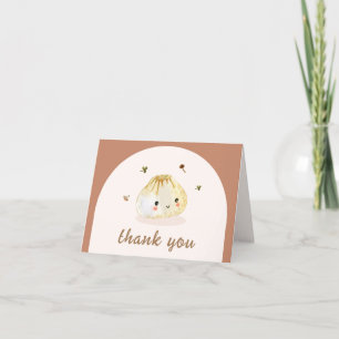 Kawaii Boho Arch Chinees Dumpling Baby shower Bedankkaart