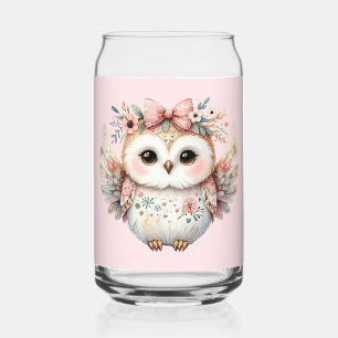Kawaii Boho Uil Illustratie Blikvorm Glas
