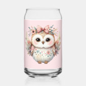 Kawaii Boho Uil Illustratie Blikvorm Glas (Achterkant)