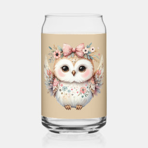 Kawaii Boho Uil Illustratie Blikvorm Glas