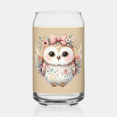 Kawaii Boho Uil Illustratie Blikvorm Glas (Achterkant)