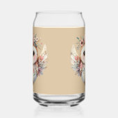 Kawaii Boho Uil Illustratie Blikvorm Glas (Rechts)