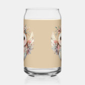 Kawaii Boho Uil Illustratie Blikvorm Glas (Links)
