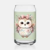 Kawaii Boho Uil Illustratie Blikvorm Glas (Achterkant)