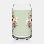 Kawaii Boho Uil Illustratie Blikvorm Glas (Rechts)