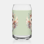 Kawaii Boho Uil Illustratie Blikvorm Glas (Links)