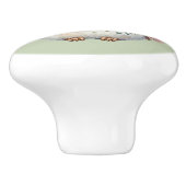 Kawaii Boho Uil Illustratie Keramische Knop (Zijkant)