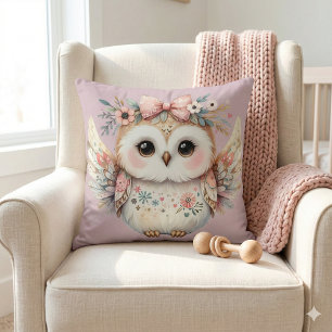 Kawaii Boho Uil Illustratie Kussen