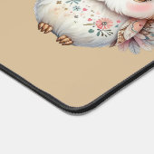 Kawaii Boho Uil Illustratie Taupe Bureaumat (Hoek)