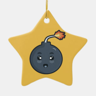 Kawaii Bomb Keramisch Ornament