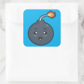 Kawaii Bomb Vierkante Sticker (Tas)