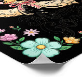 Kawaii Bonnet Farmhouse Style Mama Goose  Poster (Hoek)