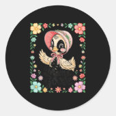Kawaii Bonnet Farmhouse Style Mama Goose  Ronde Sticker (Voorkant)